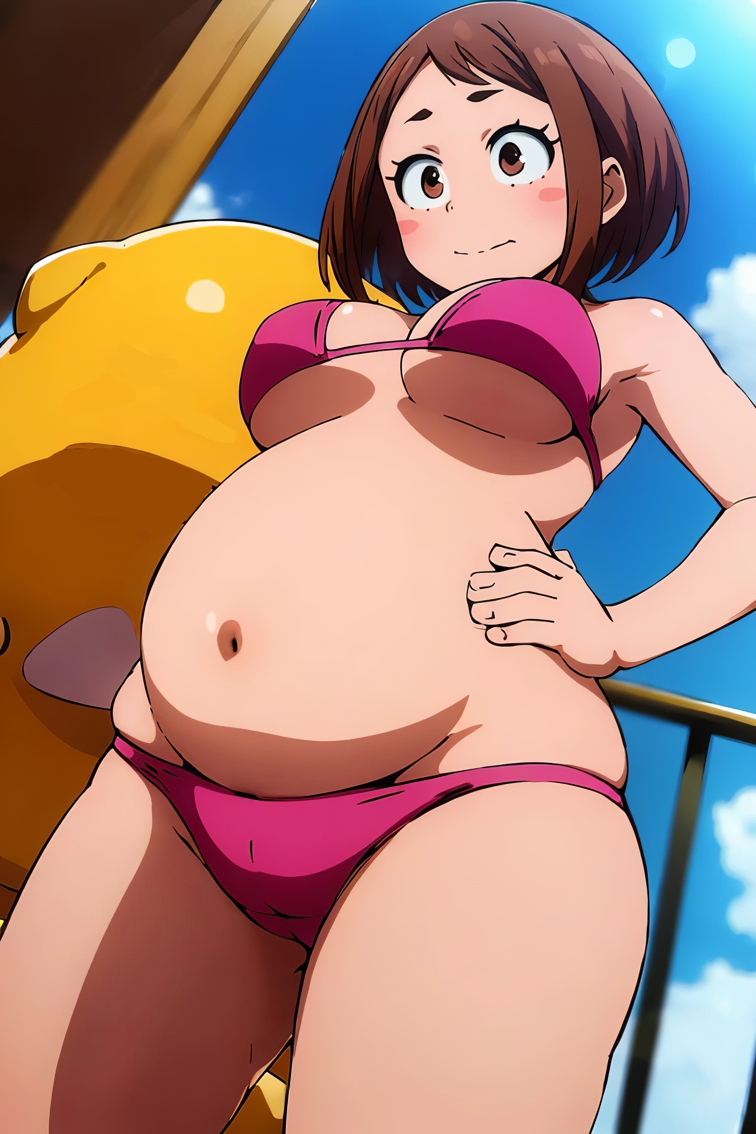 Uraraka Ochako bloated belly pack (55 images)