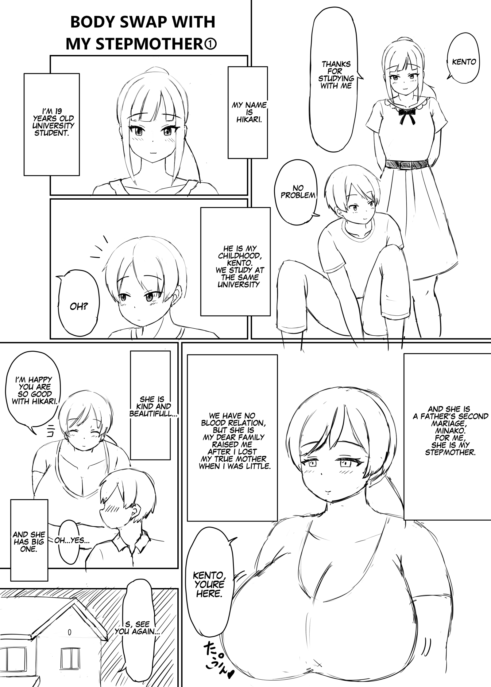 BODYSWAP/MILF] BODY SWAP WITH HER STEPMOTHER [MANGA/ 4 pages]