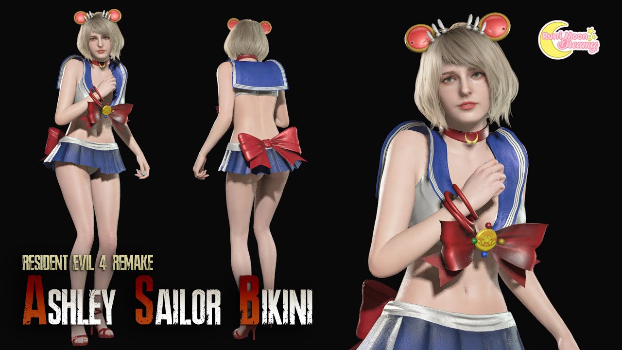 Resident Evil 4 Remake - Ashley as Sailor Moon Bikini